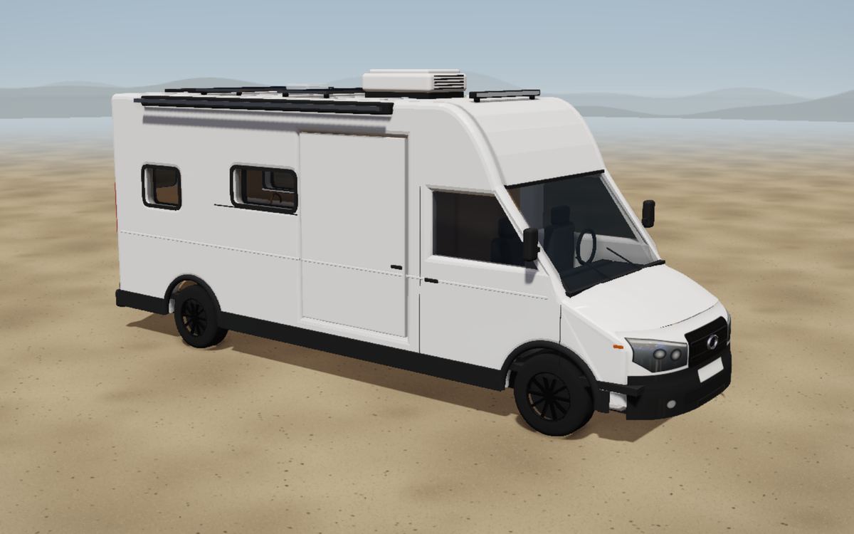 Crafter / TGE LWB H3 as a camper, 3D view from outside with our suggested layout
