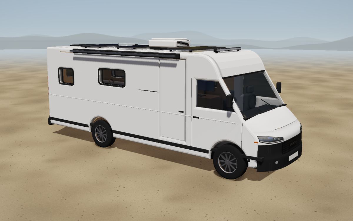 Ducato mit Sandwich-Aufbau als Camper, 3D-Ansicht von aussen mit unserem Grundriss-Vorschlag