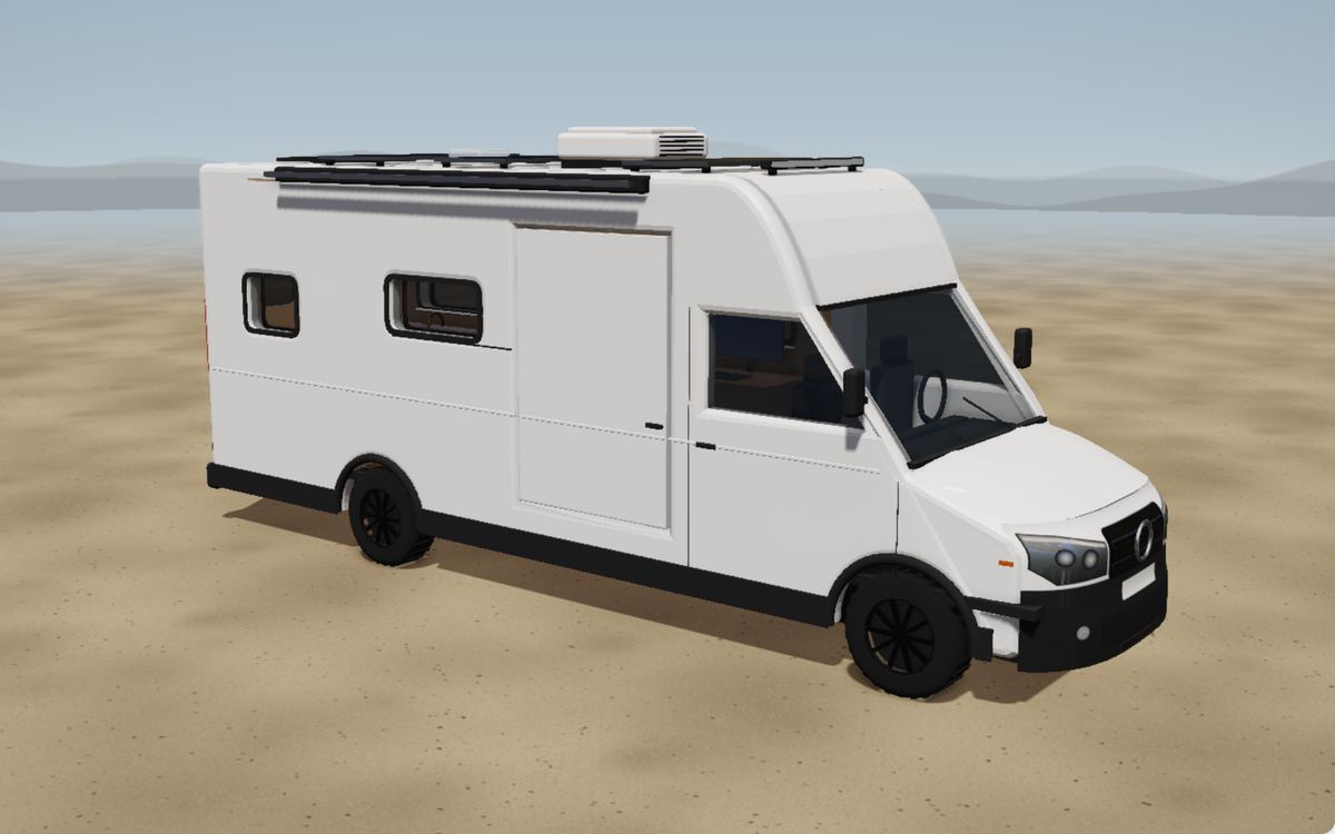 Sprinter L4 H3 as a camper, 3D view from outside with our suggested layout