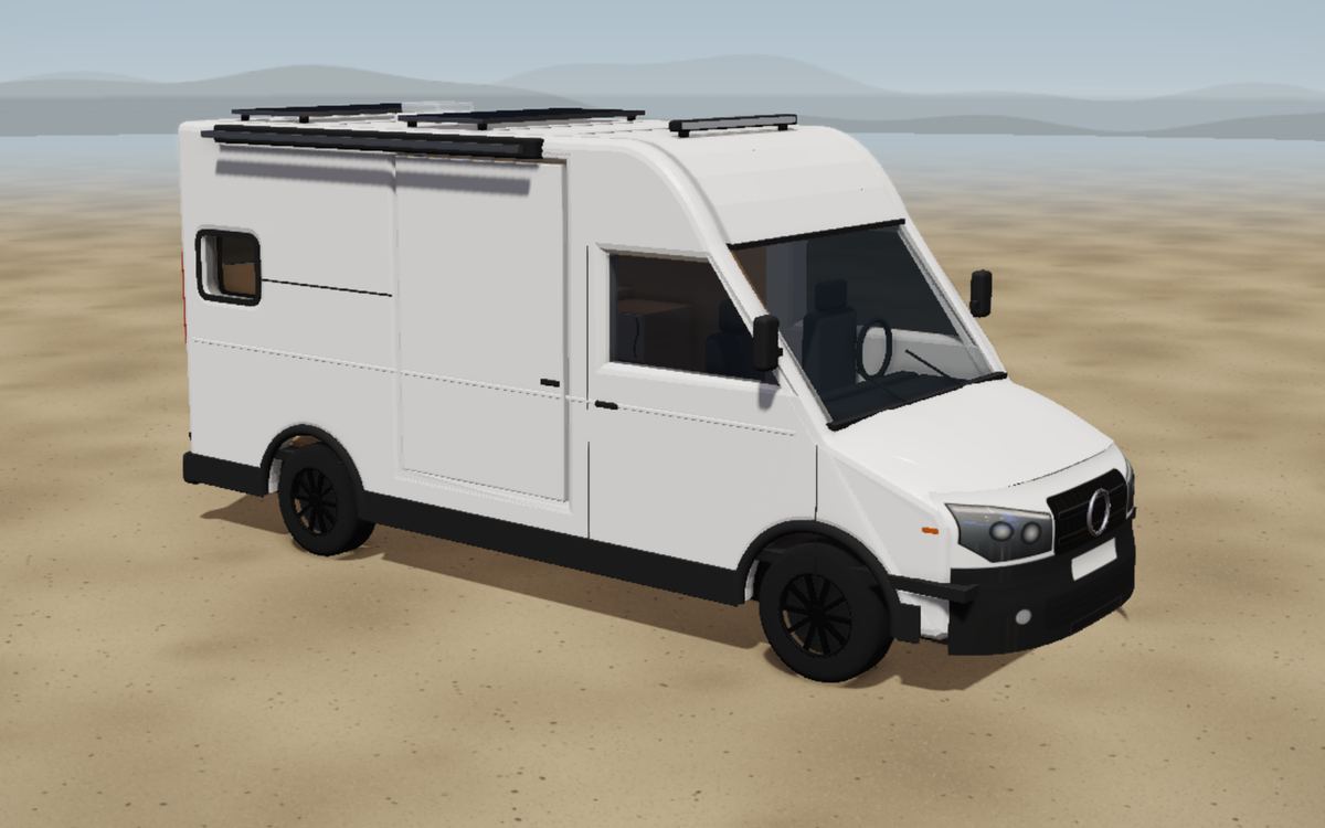 Camper su Sprinter Standard H2, vista 3D dall’esterno con la nostra proposta di pianta