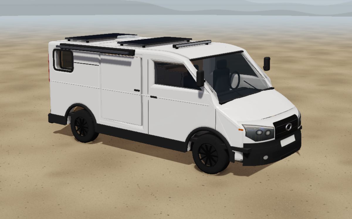 Transporter 7 kort som camper, 3D-visning udefra med vores forslag til plantegning