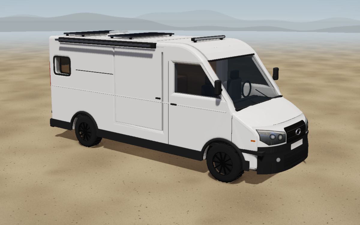Camper su Transit AWD L3 H2, vista 3D dall’esterno con la nostra proposta di pianta