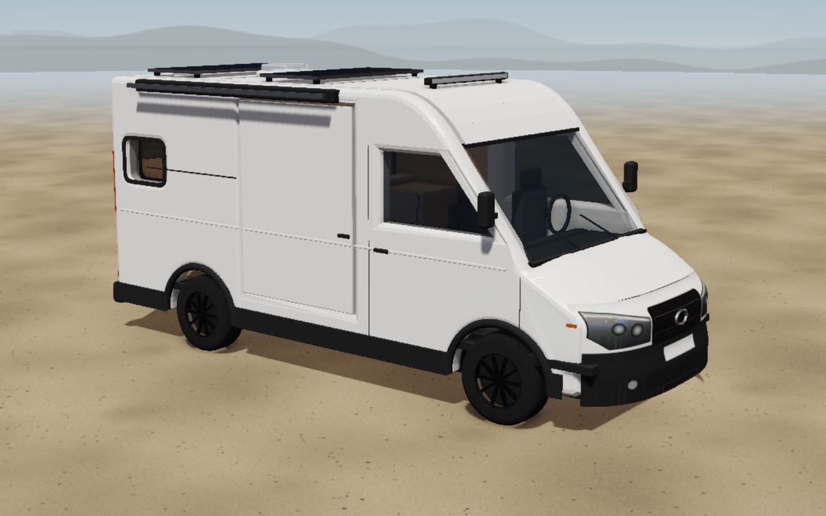 Camper su Transit L2 H2, vista 3D dall’esterno con la nostra proposta di pianta