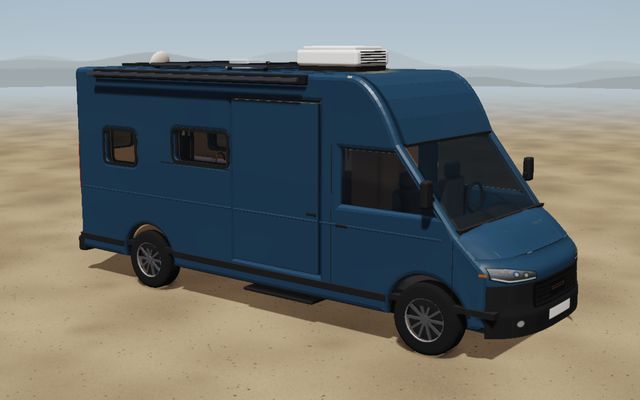 Camper in der gewählten Lackfarbe